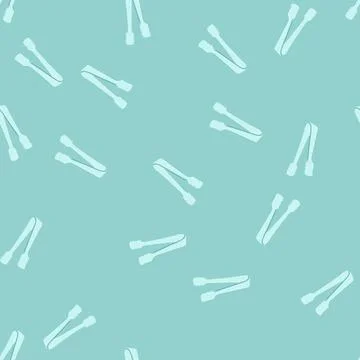 Seamless pattern stainless sugar cube tongs cartoon vector Illustrazione stock