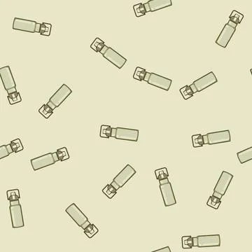 Seamless pattern stainless water bottle reusable cartoon vector Stock Illustration