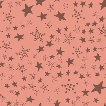 Seamless pattern, star asterisk, ash pink design vector illustration with sta Illustrazione stock