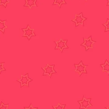 Seamless pattern star of david outline showing jewish symbol of faith Stock Illustration