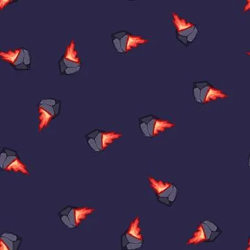 Seamless pattern star falling meteor cartoon vector 스톡 일러스트