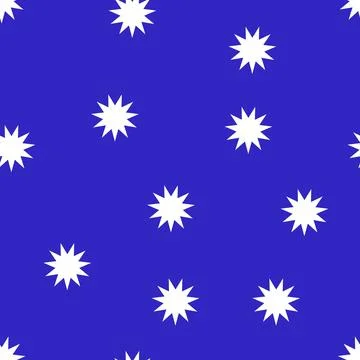 Seamless pattern with star-shaped geometric elements in blue background. Pr.. Illustrazione stock