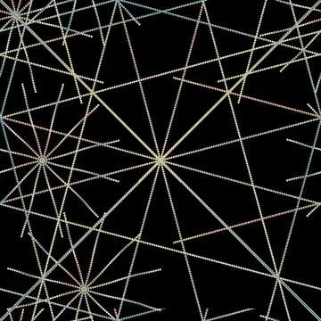 Seamless pattern with star shaped lines, striped weave, optical labyrinth, .. Illustrazione stock