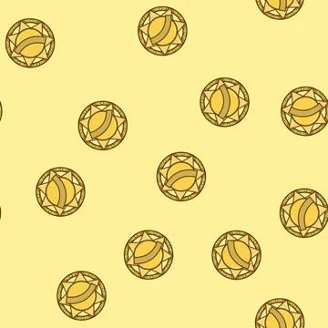 Seamless pattern star sheriff badge cartoon vector Stockillustratie