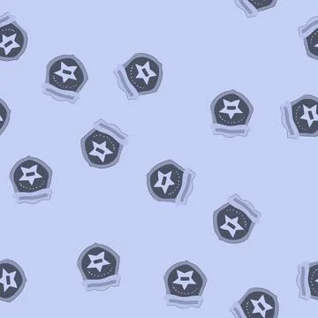 Seamless pattern star sheriff badge cartoon vector Stockillustratie