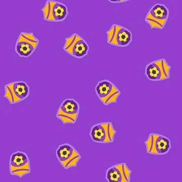 Seamless pattern star soccer emblem cartoon vector Stock Illustration
