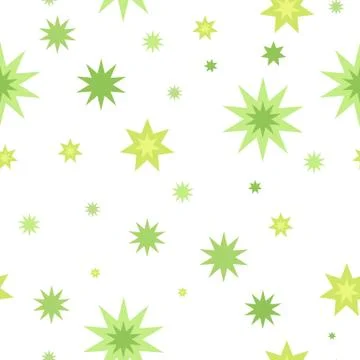 Seamless Pattern Star Splashes Isolated on White Illustrazione stock
