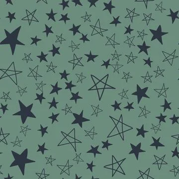 Seamless pattern, star starfall, green marsh design vector illustration 스톡 일러스트