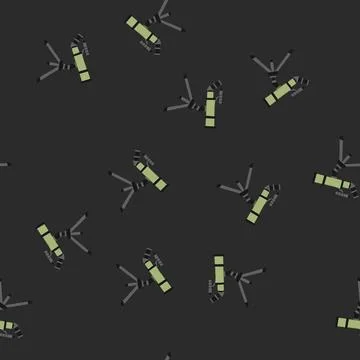 Seamless pattern star telescope cartoon vector 스톡 일러스트