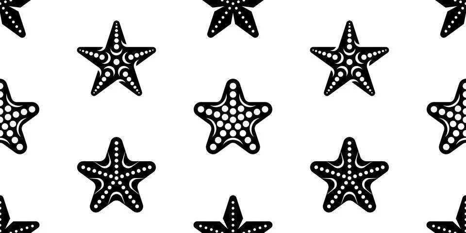 Seamless pattern with Starfish Stock Illustration