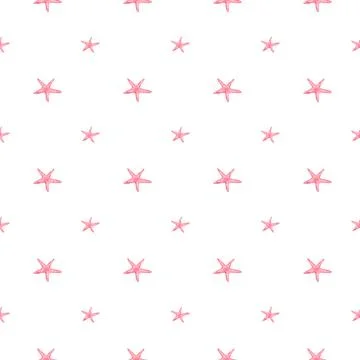Seamless pattern starfish. minimalism pattern for children's textiles Illustrazione stock
