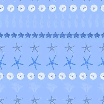 Seamless pattern with starfish. trendy nautical print. childish cute pattern  Stock Illustration