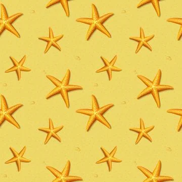 Seamless pattern with starfish. Vector illustration. Ilustración de archivo