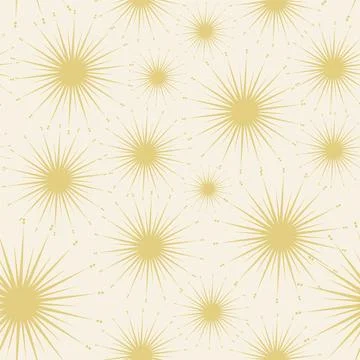 Seamless pattern with stars on beige background. Stock Illustration