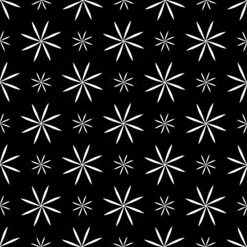 Seamless pattern with stars on black background Stock Illustration