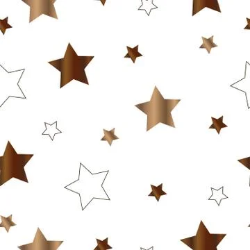 Seamless pattern with stars in brown colors vector Stock Illustration