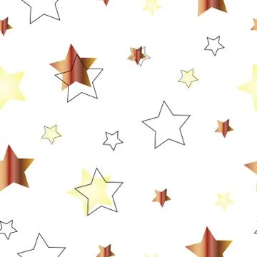 Seamless pattern with stars in brown colors Stock Illustration