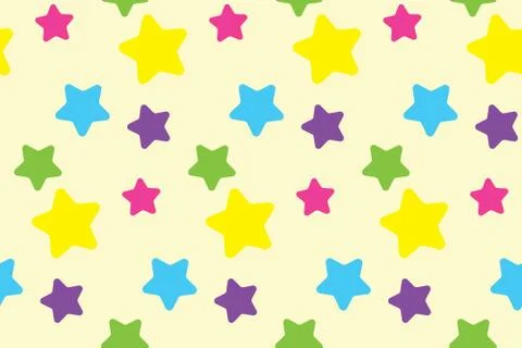 Seamless pattern with stars. Colorful background. Simple creative print Stock Illustration