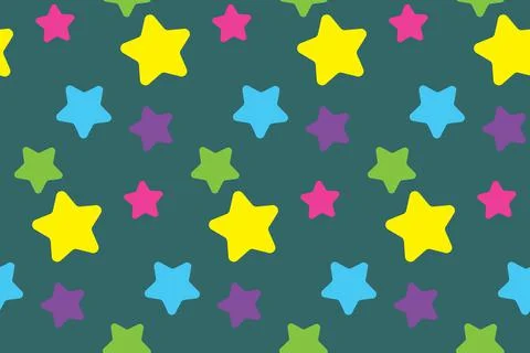 Seamless pattern with stars. Colorful background. Simple creative print for c Stock Illustration