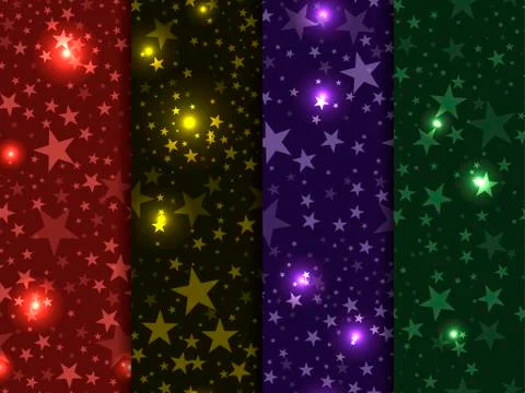 Seamless pattern with stars, deep space. Star sky. Vector illustration 스톡 일러스트