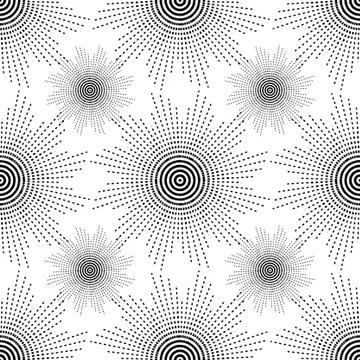 Seamless pattern with stars from dotted lines Stock Illustration
