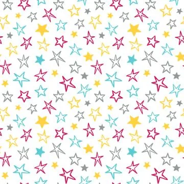 Seamless pattern with stars Stock Illustration