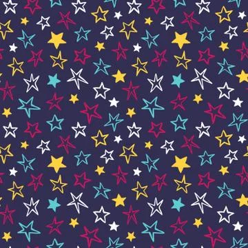 Seamless pattern with stars Stock Illustration