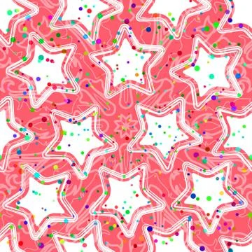Seamless Pattern with Stars Stock Illustration
