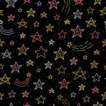 Seamless pattern with stars. Stock Illustration
