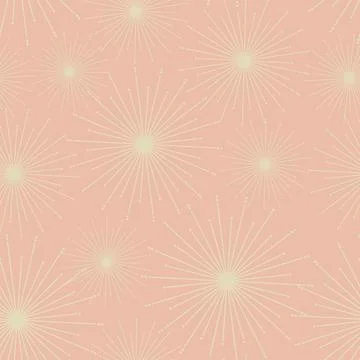 Seamless pattern with stars on pink background. Vector illustration in nude Stock Illustration