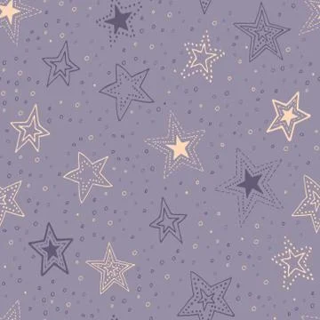 Seamless pattern with stars. Vector illustration. Stock Illustration