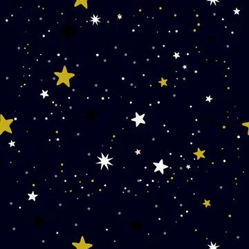 Seamless pattern with stars. Vector illustration. See poster with owl frome this Stock Illustration