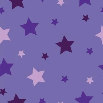 Seamless pattern with stars vector with purple background Stock Illustration