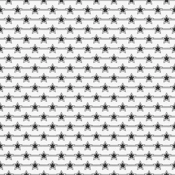 Seamless Pattern of Stars, Vector Seamless Geometry Pattern for Postcards, wa Illustrazione stock
