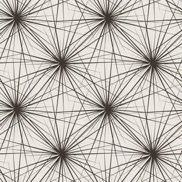 Seamless pattern of stars with very long rays Stock Illustration