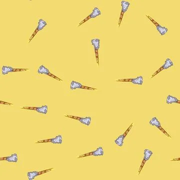 Seamless pattern stastronaut rocket launch smoke cartoon vector 스톡 일러스트