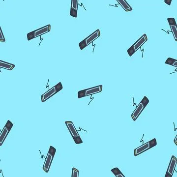 Seamless pattern station charging mat cartoon vector Illustrazione stock