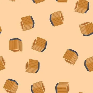 Seamless pattern stationary pencil holder cartoon vector Stock Illustration