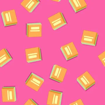 Seamless pattern stationery note sticker cartoon vector 库存插图