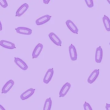 Seamless pattern stationery pencil case cartoon vector Stock Illustration