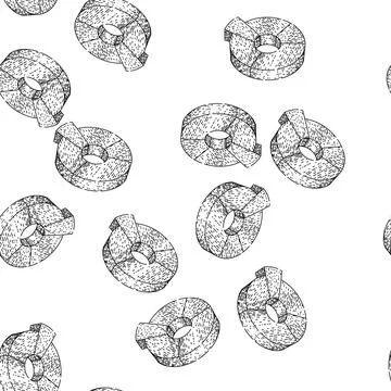 Seamless pattern statistics pie chart sketch hand drawn Stock Illustration