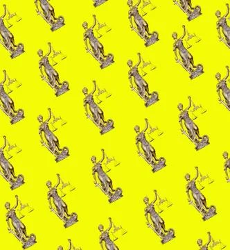 Seamless pattern Statue of Justice Stock Photos