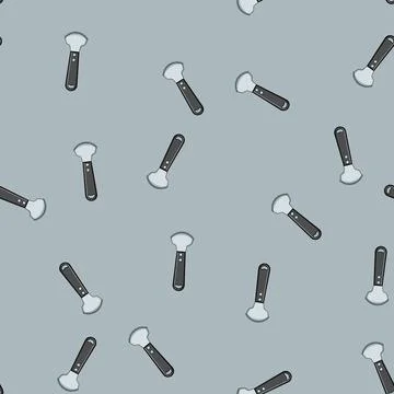 Seamless pattern steel coconut scraper tool cartoon vector Illustrazione stock