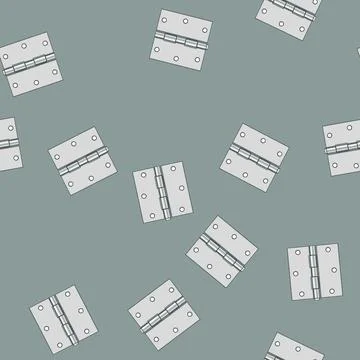 Seamless pattern steel door hinge cartoon vector Stock Illustration
