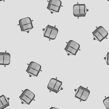 Seamless pattern steel double boiler pan cartoon vector Stock Illustration