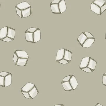 Seamless pattern steel ice cubes reusable cartoon vector Illustrazione stock