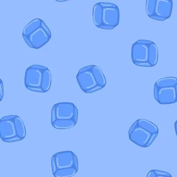 Seamless pattern steel ice cubes reusable cartoon vector Stock Illustration