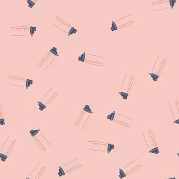 Seamless pattern steel reusable water bottle cartoon vector Illustrazione stock