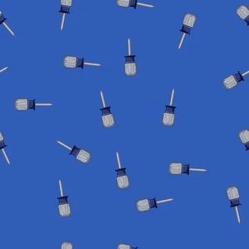 Seamless pattern steel screwdriver tool cartoon vector Stock Illustration