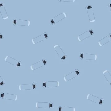 Seamless pattern steel stainless bottle cartoon vector Stock Illustration